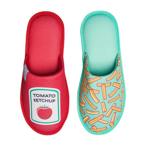 Chaussons colorés pour femmes et hommes, designs amusants avec semelle en caoutchouc antidérapante, mousse à mémoire de forme, chaussons joyeux - Product Image 4