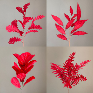 Vente en gros Fleurs artificielles décoratives de haute qualité Real Touch Red Lily Peony Coquelicot Hortensia Roses pour la décoration de scène de mariage - Product Image 6