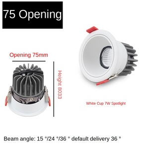 ไฟดาวน์ไลท์ LED แบบตั้งโต๊ะทรงกลม100-120V AC 12วัตต์หรี่แสงได้ไฟดาวน์ไลท์ติดเพดาน LED ขนาดเล็ก