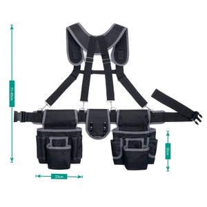 <span class=keywords><strong>Ceinture</strong></span> porte-outils Oxford Cluster <span class=keywords><strong>avec</strong></span> <span class=keywords><strong>bretelles</strong></span> et multiples poches, système de porte-outils détachable pour charpentier et électricien - Product Image 5