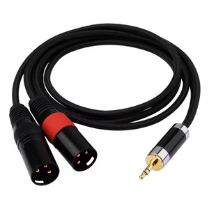 <span class=keywords><strong>Cable</strong></span> Divisor de <span class=keywords><strong>Audio</strong></span> Auxiliar de Alta Calidad, Conector TRS Estéreo de 3.5mm Macho a Doble XLR de 3 Pines Macho, <span class=keywords><strong>Cable</strong></span> de Nylon Tricot de <span class=keywords><strong>3.5</strong></span> a XLR - Product Image 1