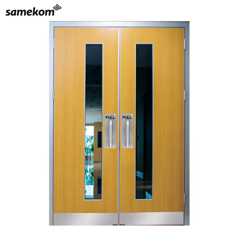 Operatore automatico per porte di tipo ermetico Samekom progettato per ambienti sanitari come porte ospedaliere o porte della sala operatoria