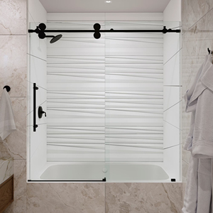 <span class=keywords><strong>Puerta</strong></span> Corredera de Ducha sin Marco con <span class=keywords><strong>Ruedas</strong></span>, <span class=keywords><strong>Mampara</strong></span> de <span class=keywords><strong>Baño</strong></span> de Vidrio Templado, <span class=keywords><strong>Puerta</strong></span> Corredera de Ducha en Oro Cepillado/Níquel Cepillado - Product Image 2