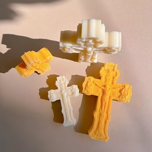 تصميم جديد 2-حجم عبر شمعة قالب سيليكون ديي عيد الفصح Jesus سيليكون العفن الراتنج اليدوية ، قالب حجم كبير - Product Image 4