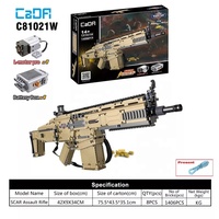 CaDA C81021W SWAT militaire WW2 armes d'assaut modèles de fusils 1406 pièces blocs de construction technique Compatible pistolet briques jouets