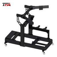 Soporte de Aluminio Reforzado para Simulador de Carreras con Asiento, Pedales y Volante para Entretenimiento Deportivo y Configuración de Simulación de Conducción