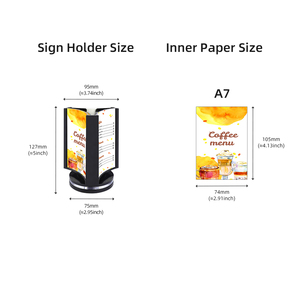Rak <span class=keywords><strong>display</strong></span> putar 3 sisi, pemegang kartu meja perlengkapan kantor Desktop untuk hotel - Product Image 4