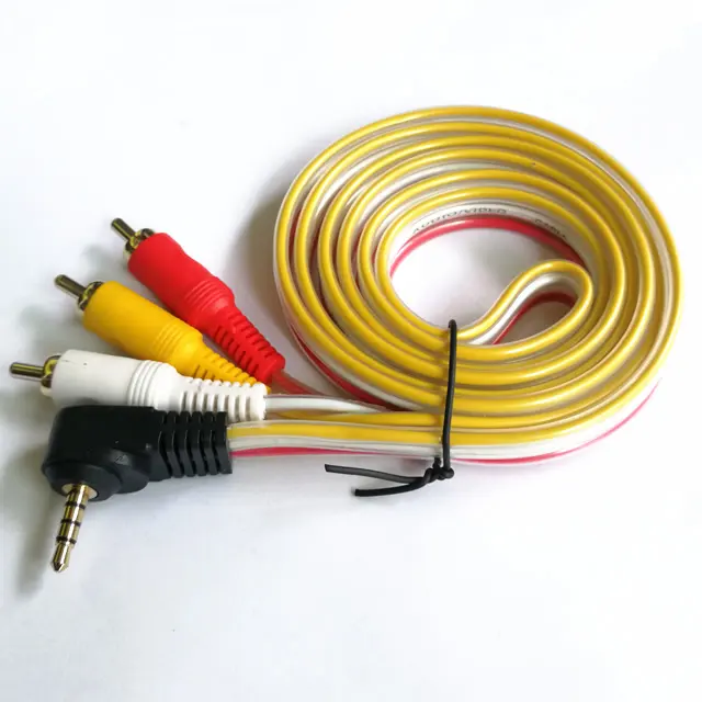 6Ft Mini AV 3.5 Mm 1/8 '4 Pole PLUG UNTUK 3 RCA Plug Kabel