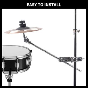 AOOLOO Support de bras de cymbale en métal, pince de fixation en L, bras d'extension réglable et pliable pour instrument de percussion - Product Image 6