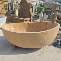 Baignoire autoportante en granit massif de style européen BLVE, baignoire vintage en pierre naturelle pour adultes, baignoire en marbre