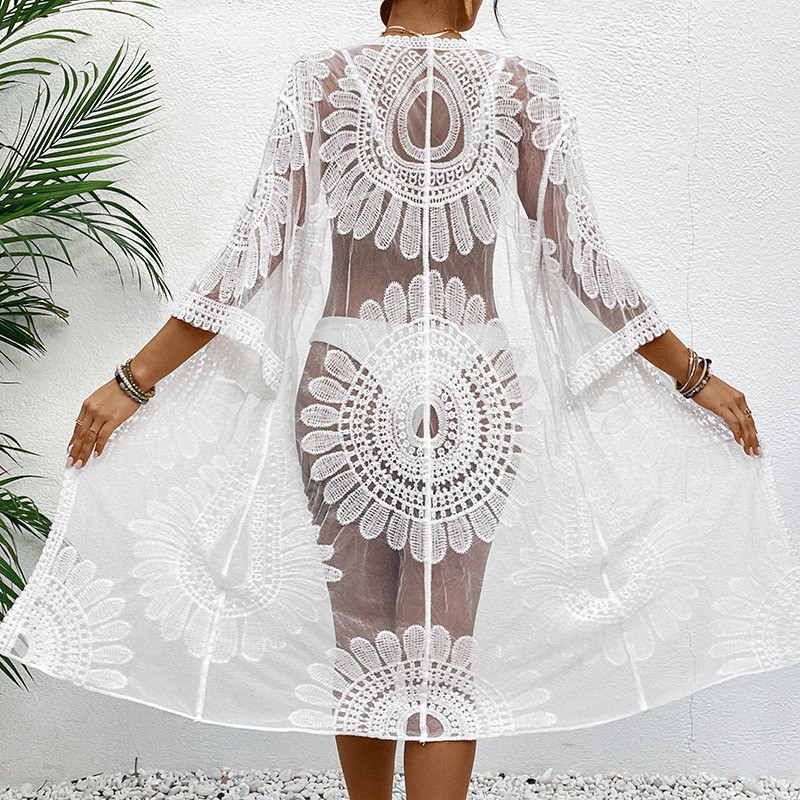 2025 Hot Sale New Lace Embroidered Kimono Cardigan Swimsuit Bikini Layered Over Beach Cover-up Dress for Summer| Alibaba.com 2025 Hot Sale New Lace Embroidered Kimono Cardigan Swimsuit Bikini Layered Over Beach Cover-up Dress for Summer| Alibaba.com