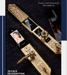 Pour Eseye luxe rétro Style intelligent empreinte digitale serrure de porte noir cuivre aluminium bois Villa Tuya App WiFi réseau clé accès Cloud - Product Image 5