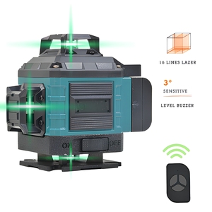 <span class=keywords><strong>Nivel</strong></span> Láser <span class=keywords><strong>Digital</strong></span> Verde 4D de 16 Líneas, Autonivelante de 360°, Láser de Líneas Cruzadas Horizontal y Vertical de Alta Precisión con Control Remoto - Product Image 2