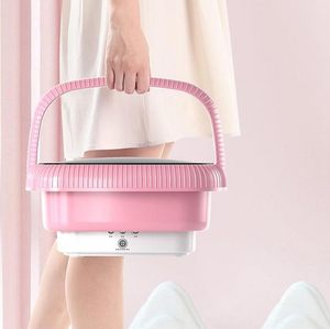 With US Plug Bucket Washing Machine Ultrasonic Single Tub Foldable Bathroom Folding Portable Mini Home & Travel 12 Plastic - Product Image 3