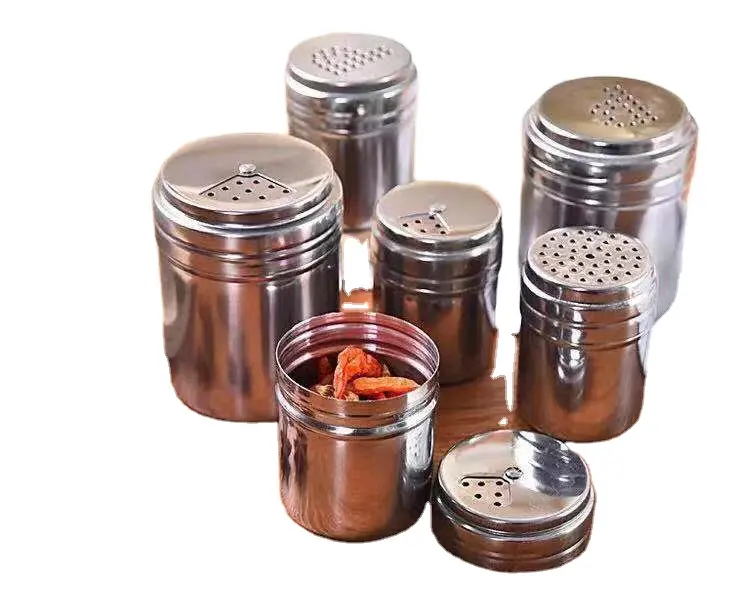 Premium Salt and Pepper Shakers with Adjustable Pour Holes