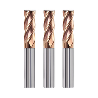 Fraise carrée à 4 dents en carbure monobloc HRC55 pour usinage CNC de l'acier et de l'acier inoxydable