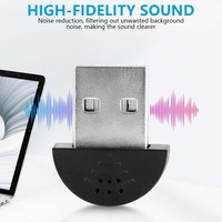 Nouveauté - Mini microphone USB 2.0 pour ordinateur portable PC |   Plug & Play sans pilote |   Enregistrement vocal Dictation des appels |   Petite taille