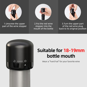 Bouchon de vin Bouchon de bouteille de champagne scellé en silicone Conserver sous vide la fraîcheur Bouchon de vin Outils pour bouteilles de vin Champagne Soda - Product Image 4