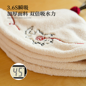 Cartoon Hanging Hand Towel 40cm Diameter Microfiber Antimicrobial Kitchen Towel - Product Image 3