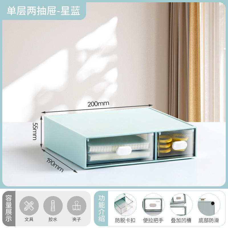 H-7287 Blanc crème à trois tiroirs