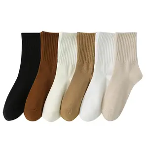 纯色100% 棉一次性可持续防滑透气厚棉袜