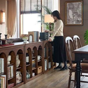 French Antique Style Solid Wood <b>Sideboard</b> 80x40x113cm Storage Cabinet For Living Room And Dining Room Use - Product Image 2