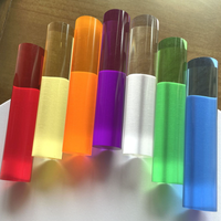 Barre acrylique transparente colorée, solide, givrée, extrudée, écologique, durable, longueur personnalisable, découpable, pour la diffusion de la lumière
