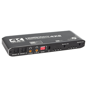 4k hdmi2.0b Switcher 4x2 ma trận Video <span class=keywords><strong>Splitter</strong></span> & chuyển đổi với quang L/R đầu ra âm thanh EDID IR từ xa 4 trong 2 Video <span class=keywords><strong>Splitter</strong></span> - Product Image 5