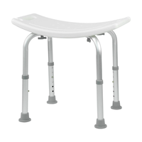 Robuste Chaise de Douche avec Dossier-Baignoire Chaise avec Bras pour Handicap Handicapés, personnes âgées et Personnes Âgées-Réglable Bain Médical