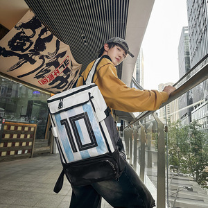 Sac à dos de sport personnalisé en tissu Oxford, pour le football, le basketball, les voyages, imperméable, 30-40L, design minimaliste durable et tendance - Product Image 6