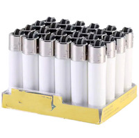 Briquet en plastique fin classique à gaz butane, personnalisable avec logo, rechargeable, durable, pour cuisine et cigarettes, vente en gros, idéal pour les cadeaux promotionnels