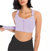 M126 soutien-gorge de sport de yoga haute résistance pour femmes léger rembourré push-up licou sangle antichoc froncé soutien