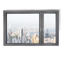 Fenêtre à battant triple vitrage haute performance WEIDUN Haichuan 85 avec système de coulissement pour villa