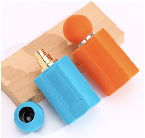 Flacon en verre floqué velours 50ml, luxe, vide, logo personnalisé, flacons de parfum arabes <span class=keywords><strong>Armaf</strong></span>. - Product Image 3