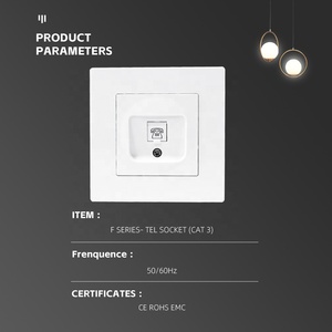 Prise murale téléphonique simple CAT3 de type 86, cadre PC blanc, noir, gris, norme européenne UE, pour usage domestique – Meilleures ventes - Product Image 2