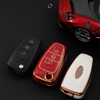 Funda abatible de TPU para llave de coche para Ford Fusion Mondeo Mustang F150 F250 F350 Explorer Edge 2015 2016 2017 2018 2019 Accesorios