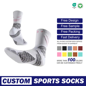 <span class=keywords><strong>Calcetines</strong></span> de Baloncesto Pro Elite <span class=keywords><strong>con</strong></span> Suela de Tela de Rizo, <span class=keywords><strong>Calcetines</strong></span> Gruesos Acolchados de Media Pantorrilla/Alta para <span class=keywords><strong>Hombre</strong></span>, Versátiles y que Absorben la Humedad - Product Image 3