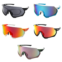 Lunettes de sport cyclisme semi-cerclées TR90 PC UV400 anti-buée légères avec plaquettes nasales ajustables et insert optique – Randonnée, OEM personnalisé