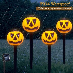 Lampes solaires à piquet en forme de citrouille LED pour décoration de jardin d'Halloween, résistantes à l'eau, portables - Product Image 2