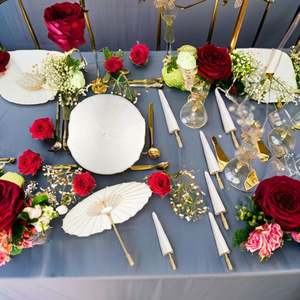 Sombrilla de Bambú Pintada a Mano para Bodas con Revestimiento Ecológico SIN CERA, Diseño Floral para Decoración de Fiestas Nupciales - Product Image 3