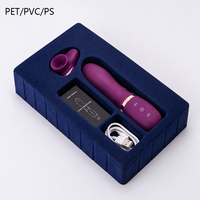 Baki Blister Mewah Berlapis Beludru untuk Kemasan Dewasa - Sisipan Dalam Beludru Khusus, Baki Vakum Bentuk PS/PET/PVC untuk Vibrator Seksual