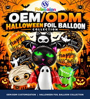 Ballons en aluminium d'Halloween assortis en gros : Citrouille, Fantôme, Chauve-souris, Sorcière pour décorations de fête et de maison hantée, Personnalisation OEM/ODM