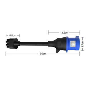 Sixpence EV2GB32A NEMA 14-50 Cordon d'extension de chargeur EV <span class=keywords><strong>Tesla</strong></span> <span class=keywords><strong>Model</strong></span> S3XY Gen 2 Connecteur 3 broches Adaptateur CEE bleu 250V 32A Nouvelle prise d'entrée - Product Image 4