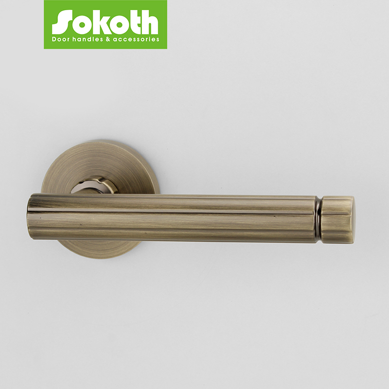 Fancy Lined OEM Smart Locks Interior Zinc Alloy Door Handle with Latch and Lock · image 3