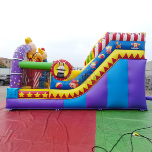 Tobogán inflable gigante de doble carril para fiestas al aire libre, castillo inflable comercial para circo. - Product Image 4