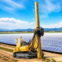 Hengwang Machine de battage de pieux photovoltaïques sur chenilles pour fondations de fermes solaires photovoltaïques dans le désert