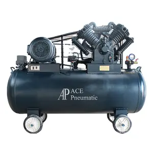 ACE 230v 90l sabuk digerakkan pendingin Minyak dilumasi kompresor 0.75kw 1hp 8 Bar sabuk industri digerakkan kompresor udara