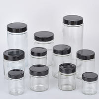 Pot en verre Ergo de 106 ml, 212 ml, 314 ml, 350 ml, 380 ml, qualité alimentaire, pour le stockage du miel, de la confiture, avec couvercle, pour le pâté de foie de poulet, emballage de conteneur