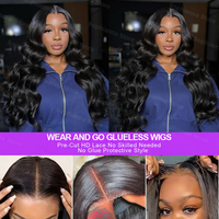 Perruque Lace Front en Cheveux Humains Vierges Bruts Vietnamiens Sans Colle Pré-Pluckée 13X6 Prête à Porter Vente en Gros