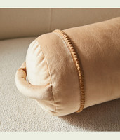 Nouvel oreiller long en bambou de style chinois, coussin de couleur unie, garnissage en fibre de polyester, décoration personnalisée pour la maison